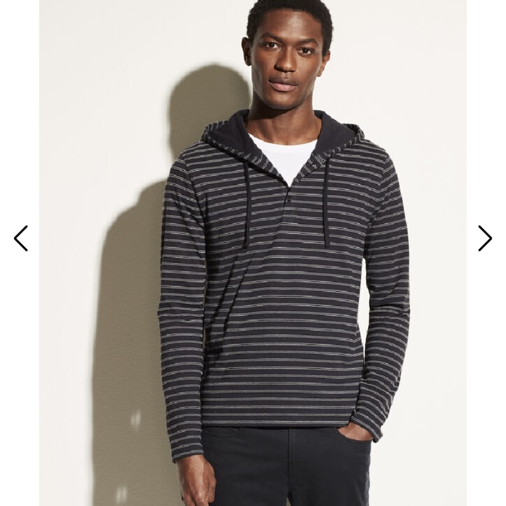 Vince Men’s Stripe Hooded Henley
